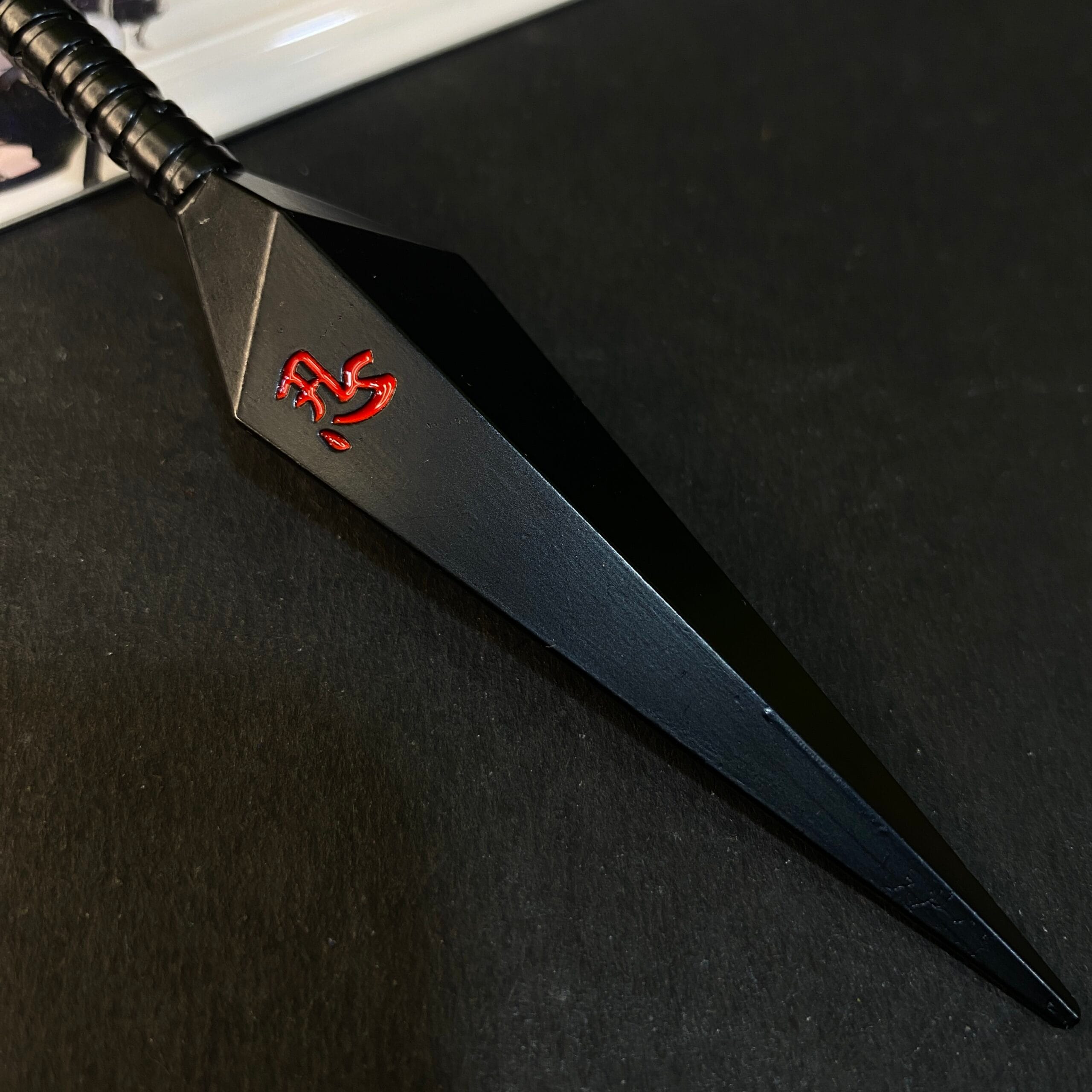 NARUTO METAL KUNAI WEAPON SASUKE UCHIHA [16 cm] KNIFE MODEL 2 || NARUTO