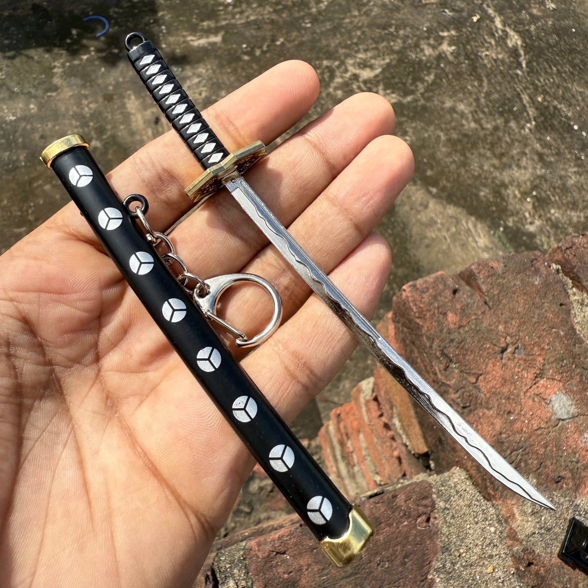 Zoror Black Metal Katana Keychains [16 CM] Keychain Keyring Model 2 || KATANA KEYCHAIN