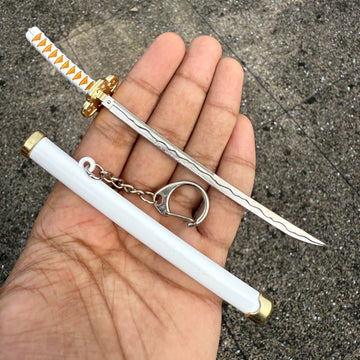 Button Lock Wight Metal Katana Keychains [16 CM] Keyring Model 4 || KATANA KEYCHAIN