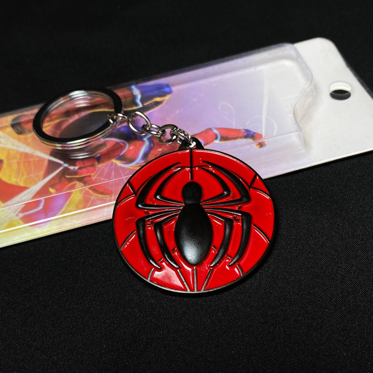 Spider Key Rings Spiderman Spider Rotating Spiner Metal Keychain Keyring || MARVEL ...