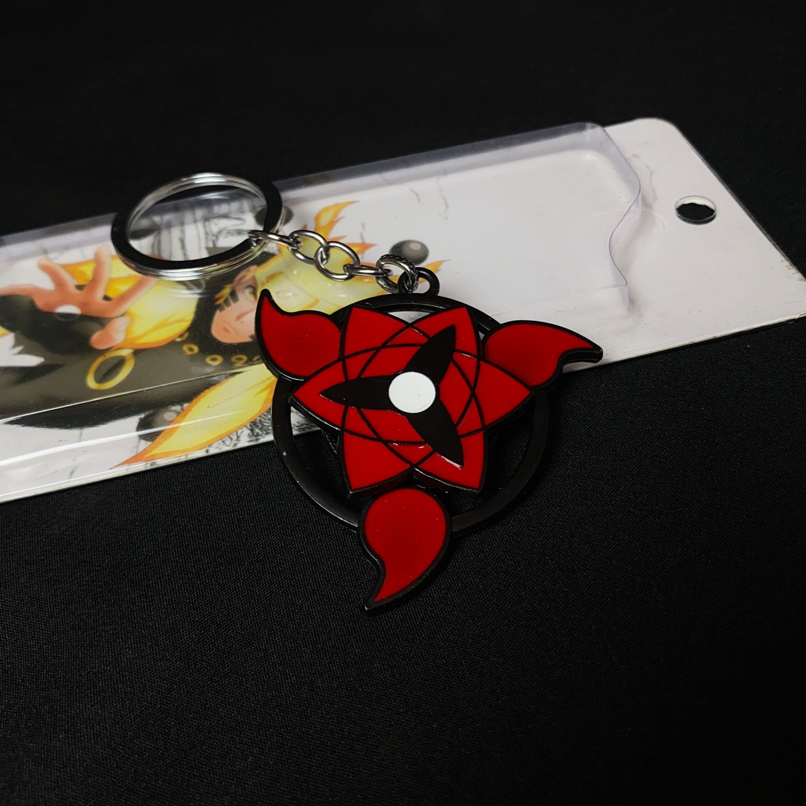Sasuke Eternal Rotating Spiner Metal Keychain Keyring || NARUTO