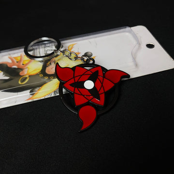 Sasuke Eternal Rotating Spiner Metal Keychain Keyring || NARUTO