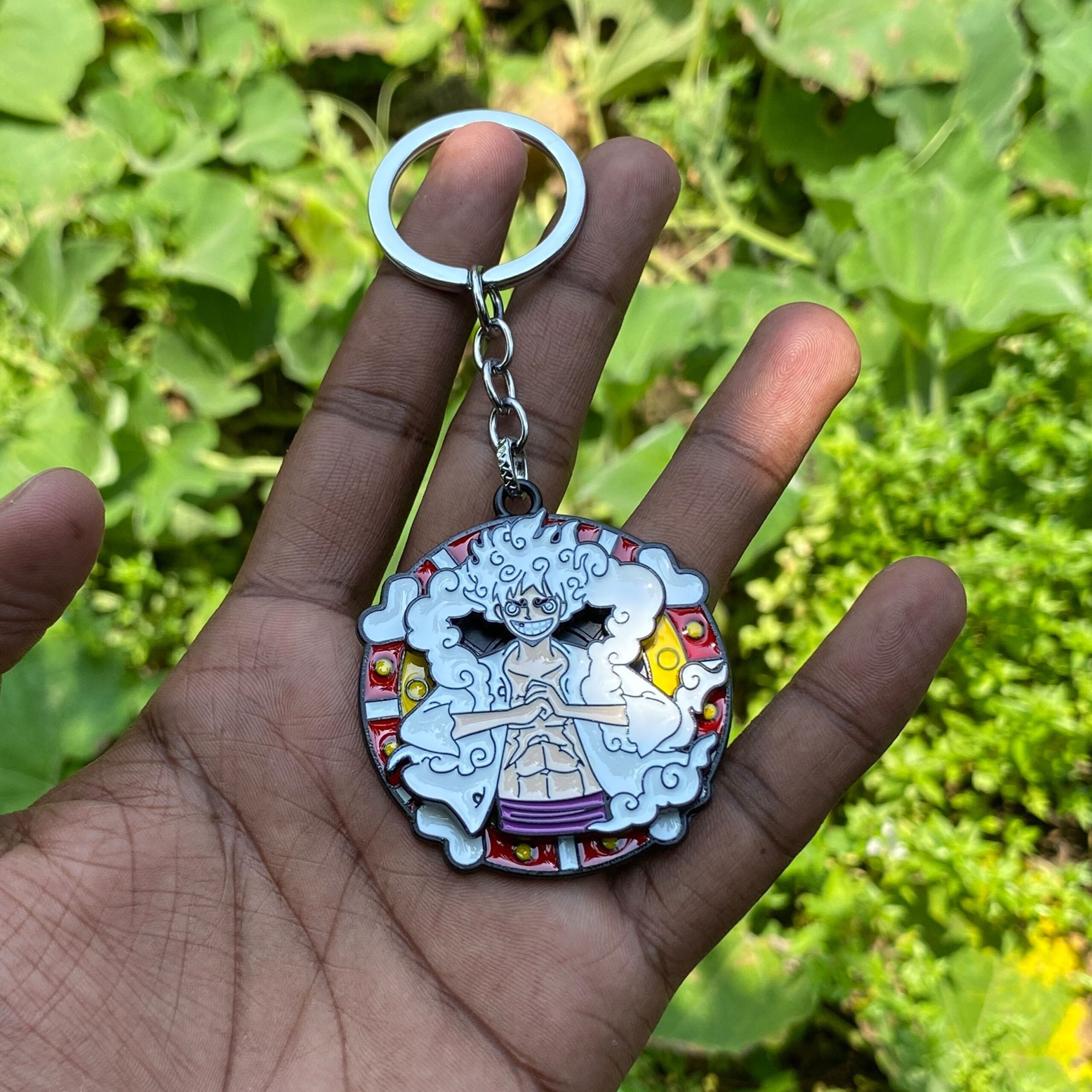 Monkey D. Luffy Gear 5 Rotating Spiner Metal Keychain Keyring || ONE PIECE