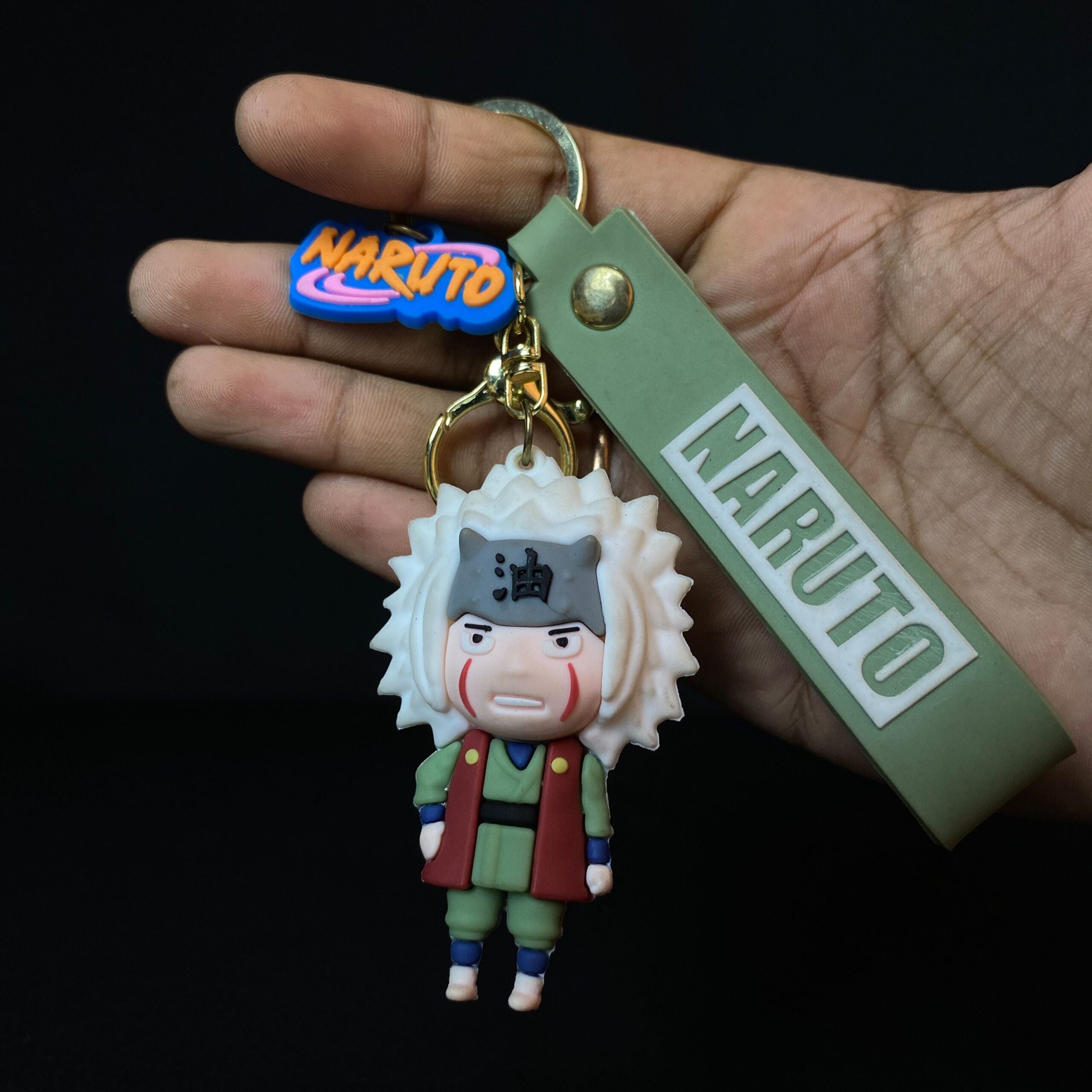Naruto Jiraiya Anime Action Figures 3D Rubber Keychain keyring || NARUTO