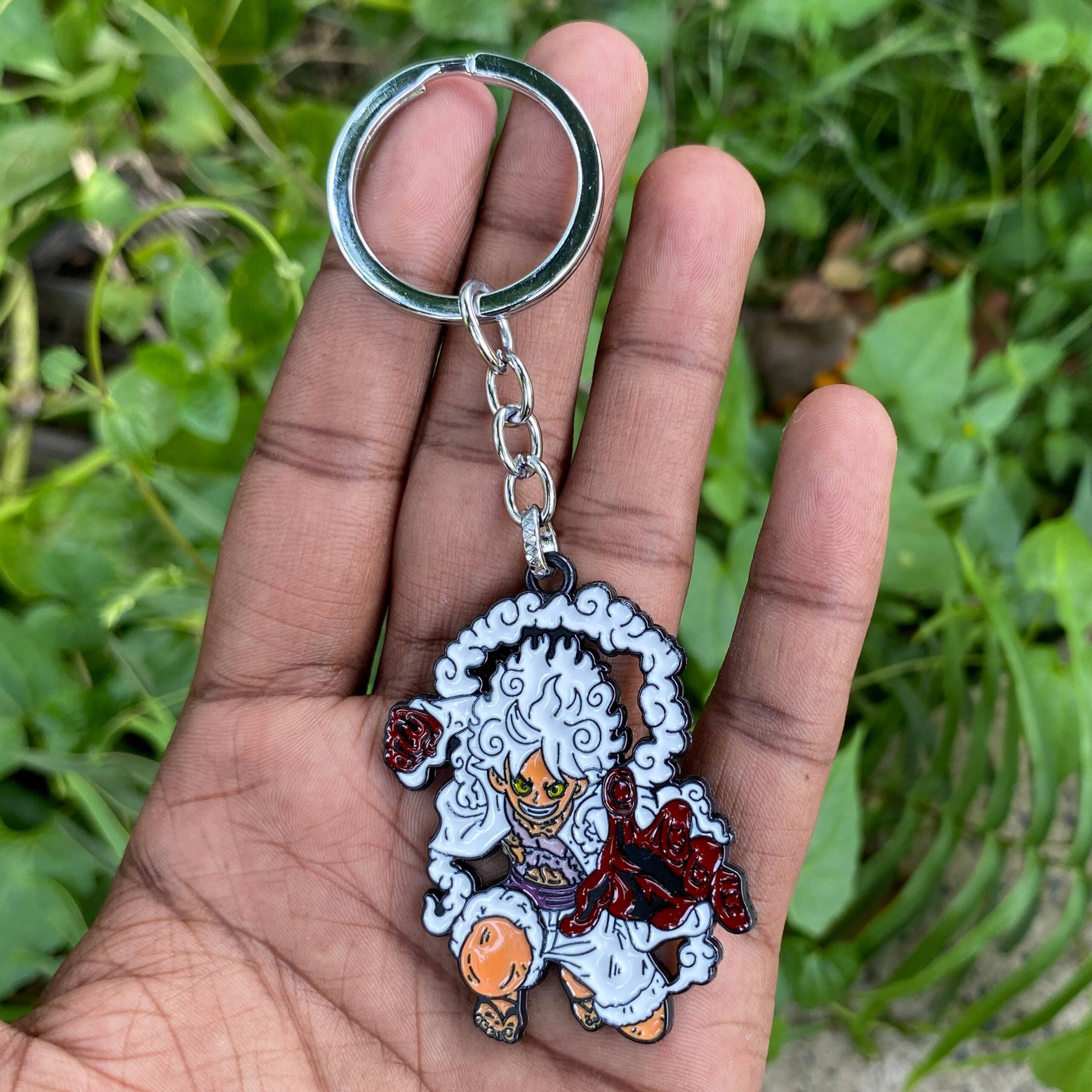 One Piece Monkey D. Luffy Gear 5 Red Hand Metal Keychain Keyring || ONE PIECE