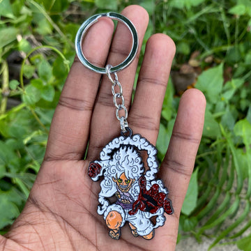One Piece Monkey D. Luffy Gear 5 Red Hand Metal Keychain Keyring || ONE PIECE
