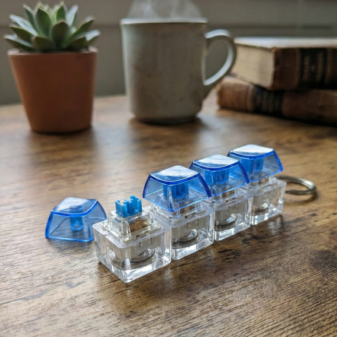 Stress Key || LED Mechanical Keyboard Keychain Clicker || Trending Keychain