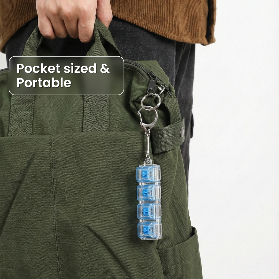 Stress Key || LED Mechanical Keyboard Keychain Clicker || Trending Keychain