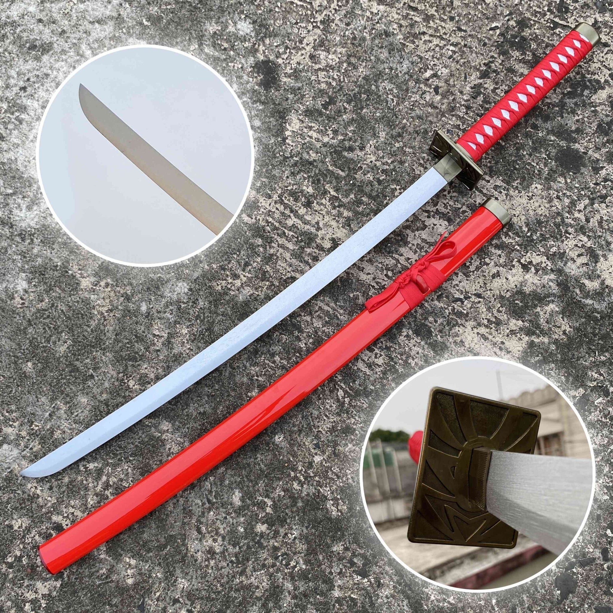 Bleach Renji Abarai Cosplay Replica Premium Life Size Wooden Katana [104 CM] || BLEACH