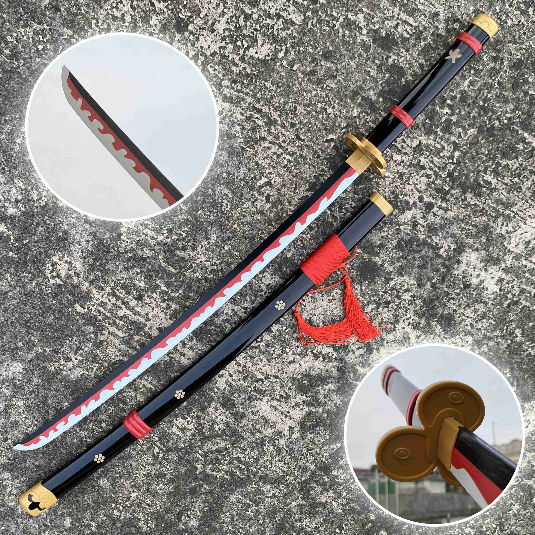 One Piece Rorono Zoro Black Enma Cosplay Replica Premium Life Size Wooden Katana [104 CM] || ONE PIECE
