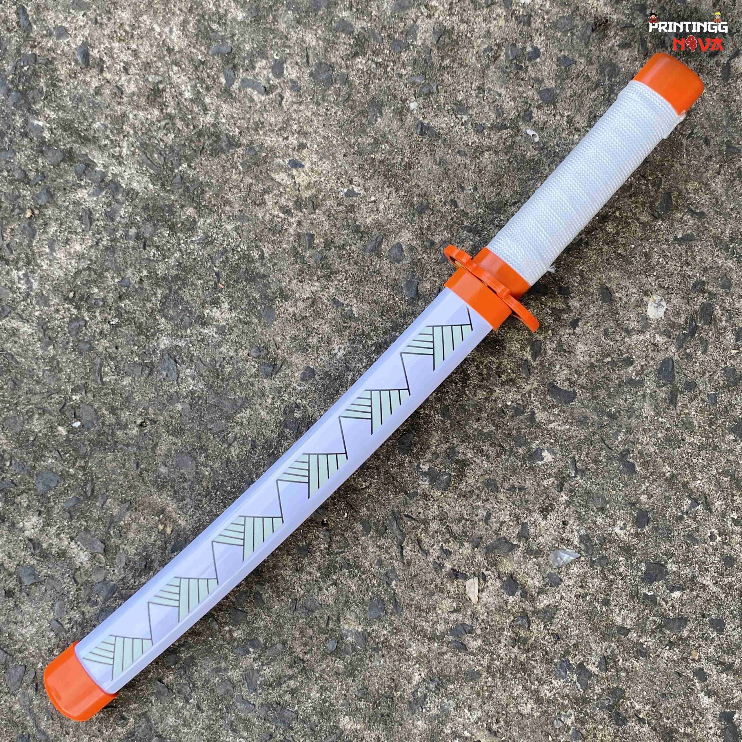 Rengoku Cosplay Replica Medium Size Wooden Katana With Free Stand