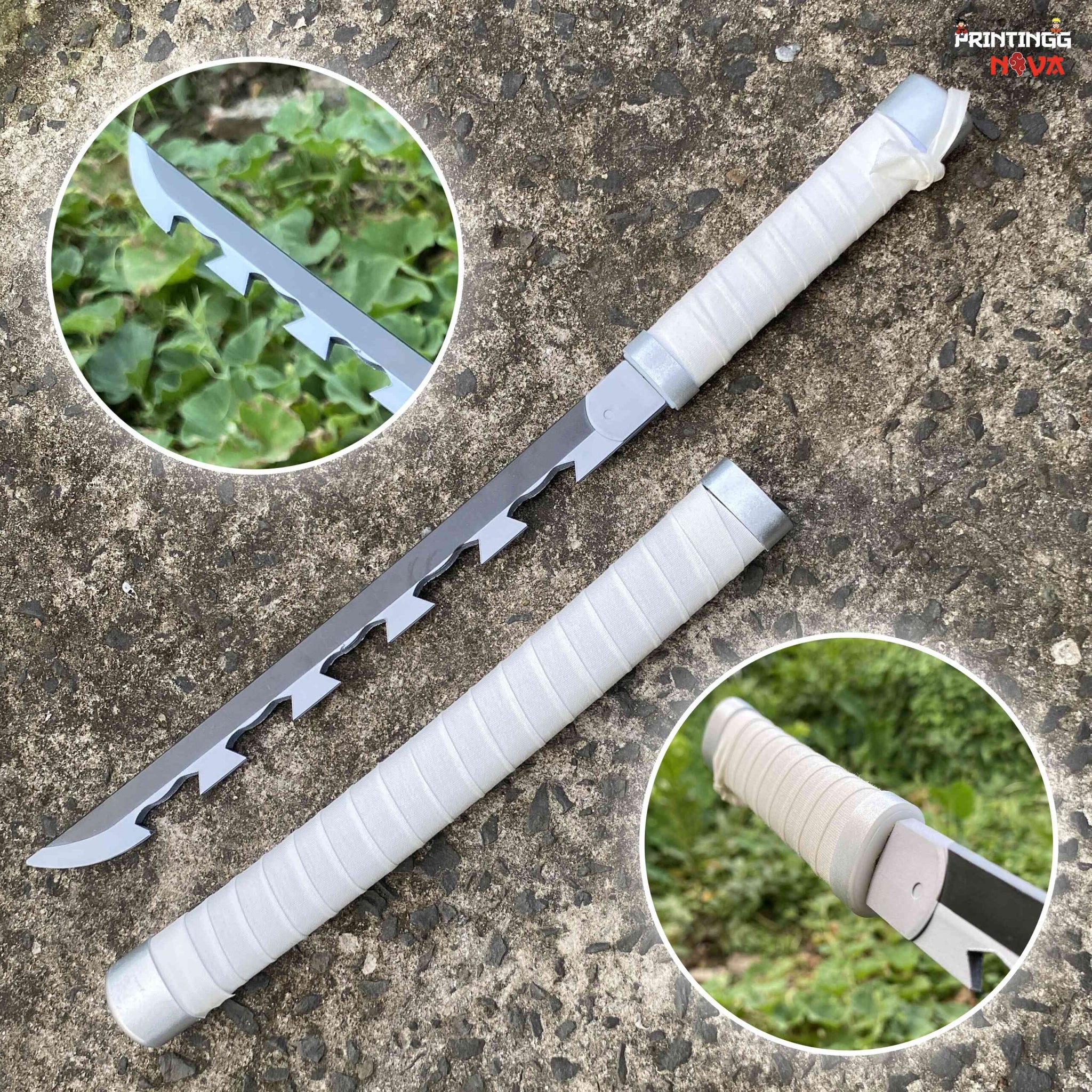 Insouke Cosplay Replica Medium Size Wooden Katana With Free Stand [42 CM] || DEMON SLAYER