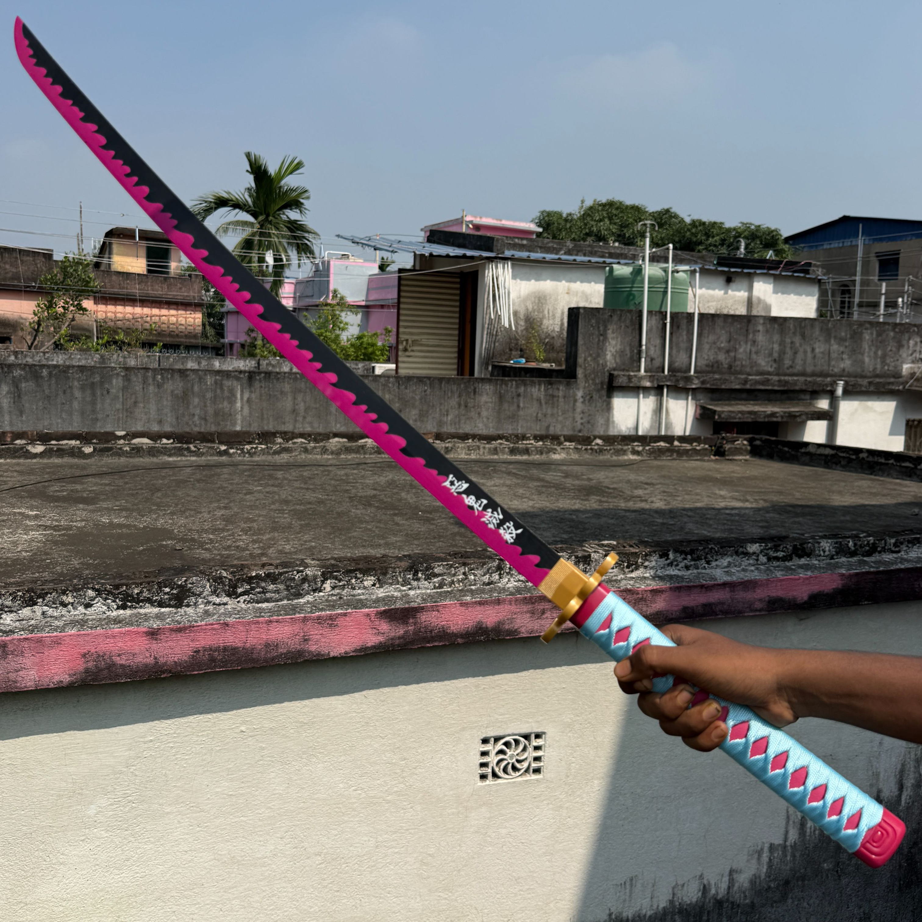 Demon Slayer Mitsuri’s Nichirin Cosplay Replica Premium Life Size Wooden Katana [104 CM] || DEMON SLAYER