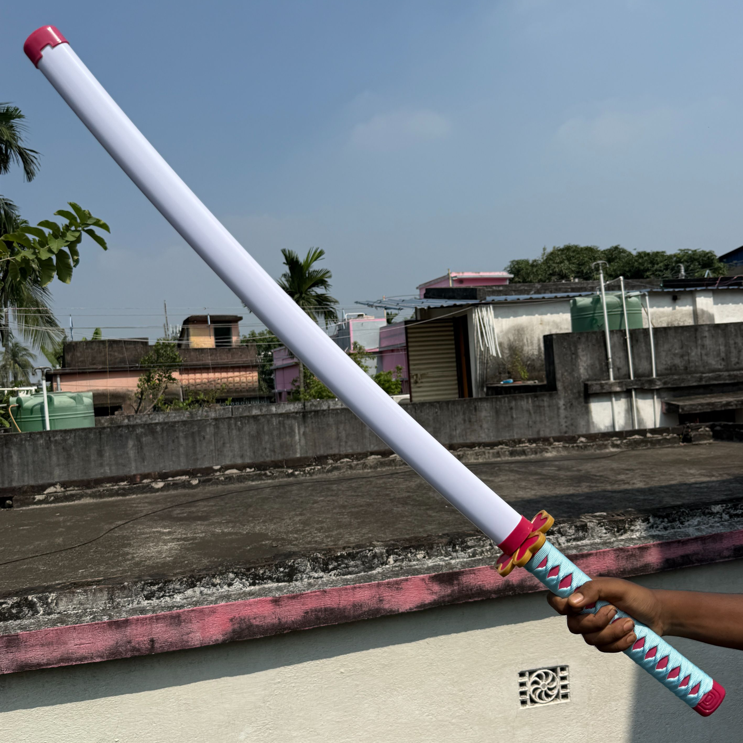 Demon Slayer Mitsuri’s Nichirin Cosplay Replica Premium Life Size Wooden Katana [104 CM] || DEMON SLAYER