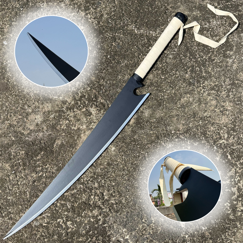 Bleach Ichigo Kurosaki’s Cosplay Replica Premium Life Size Wooden Katana [100 CM] || BLEACH