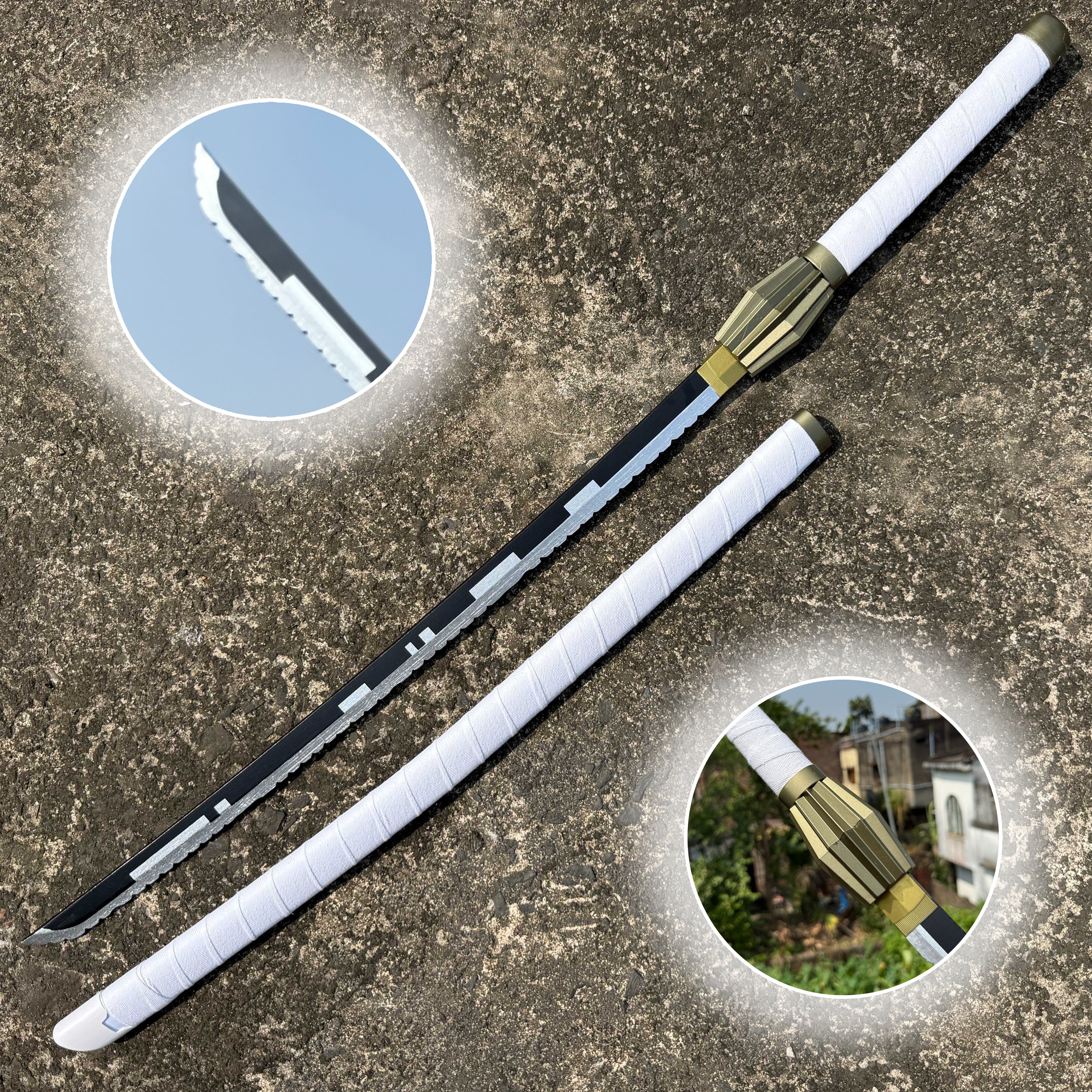 Bleach Kenpachi Zaraki Cosplay Replica Premium Life Size Wooden Katana [104 CM] || BLEACH