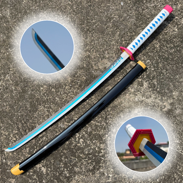 Demon Slayer Giyu Tomioka’s Cosplay Replica Premium Life Size Wooden Katana [104 CM] || DEMON SLAYER