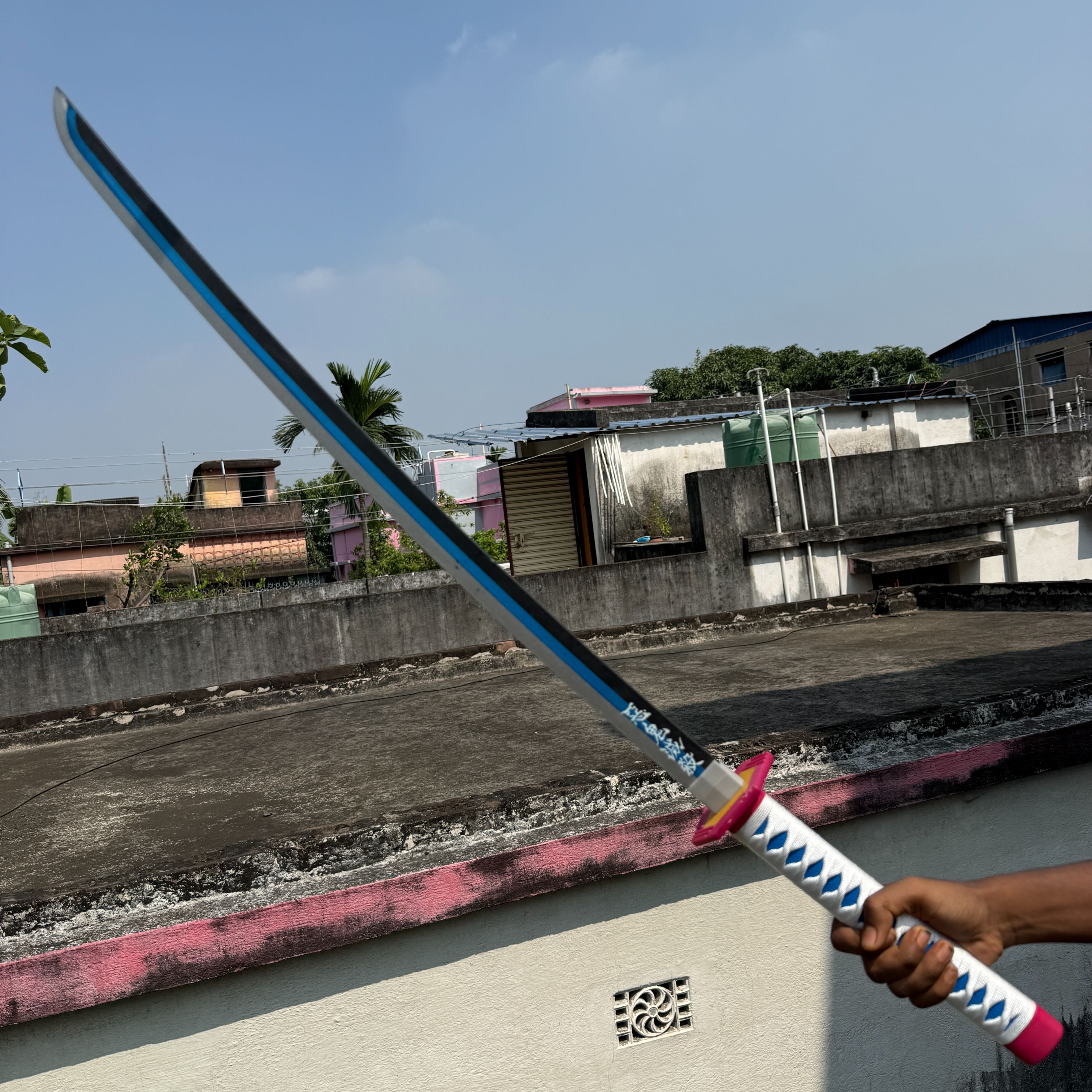 Demon Slayer Giyu Tomioka’s Cosplay Replica Premium Life Size Wooden Katana [104 CM] || DEMON SLAYER