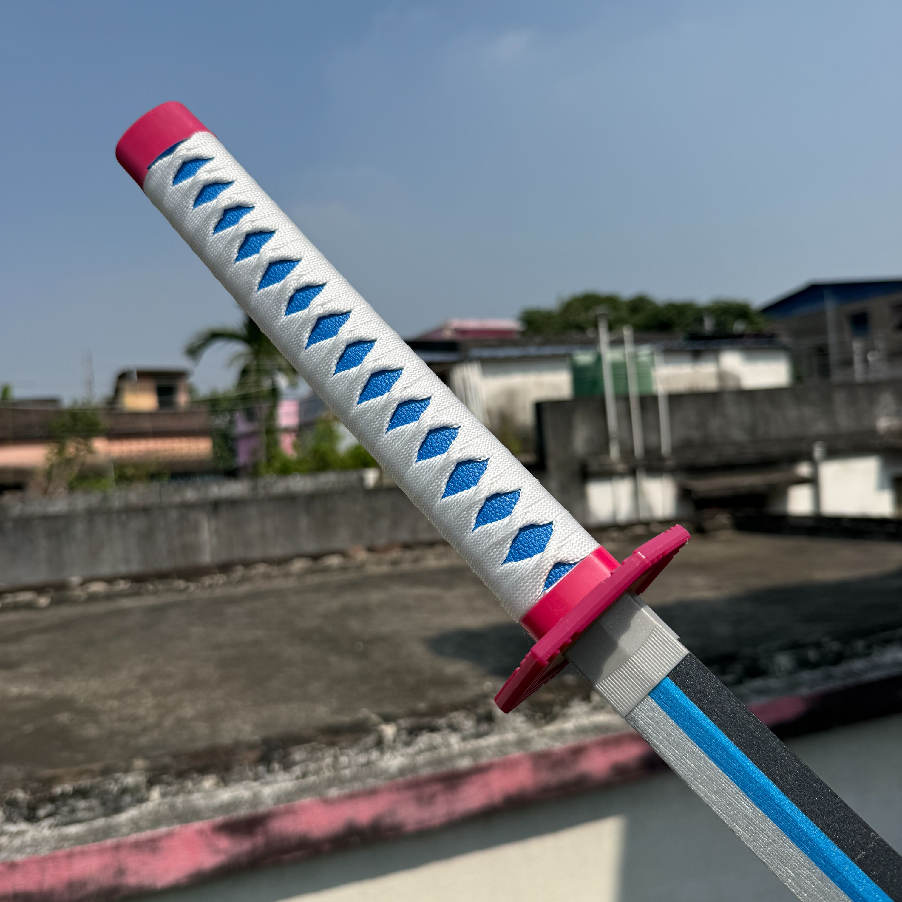 Demon Slayer Giyu Tomioka’s Cosplay Replica Premium Life Size Wooden Katana [104 CM] || DEMON SLAYER