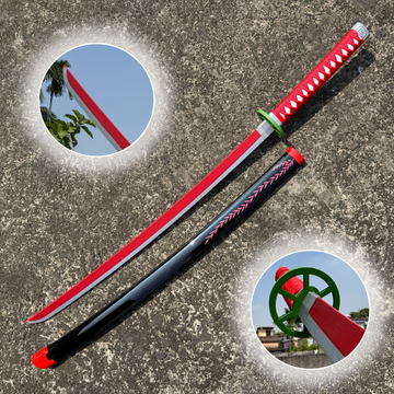 Demon Slayer Nezuko Kamado Nichirin Cosplay Replica Premium Life Size Wooden Katana [104 CM] || DEMON SLAYER