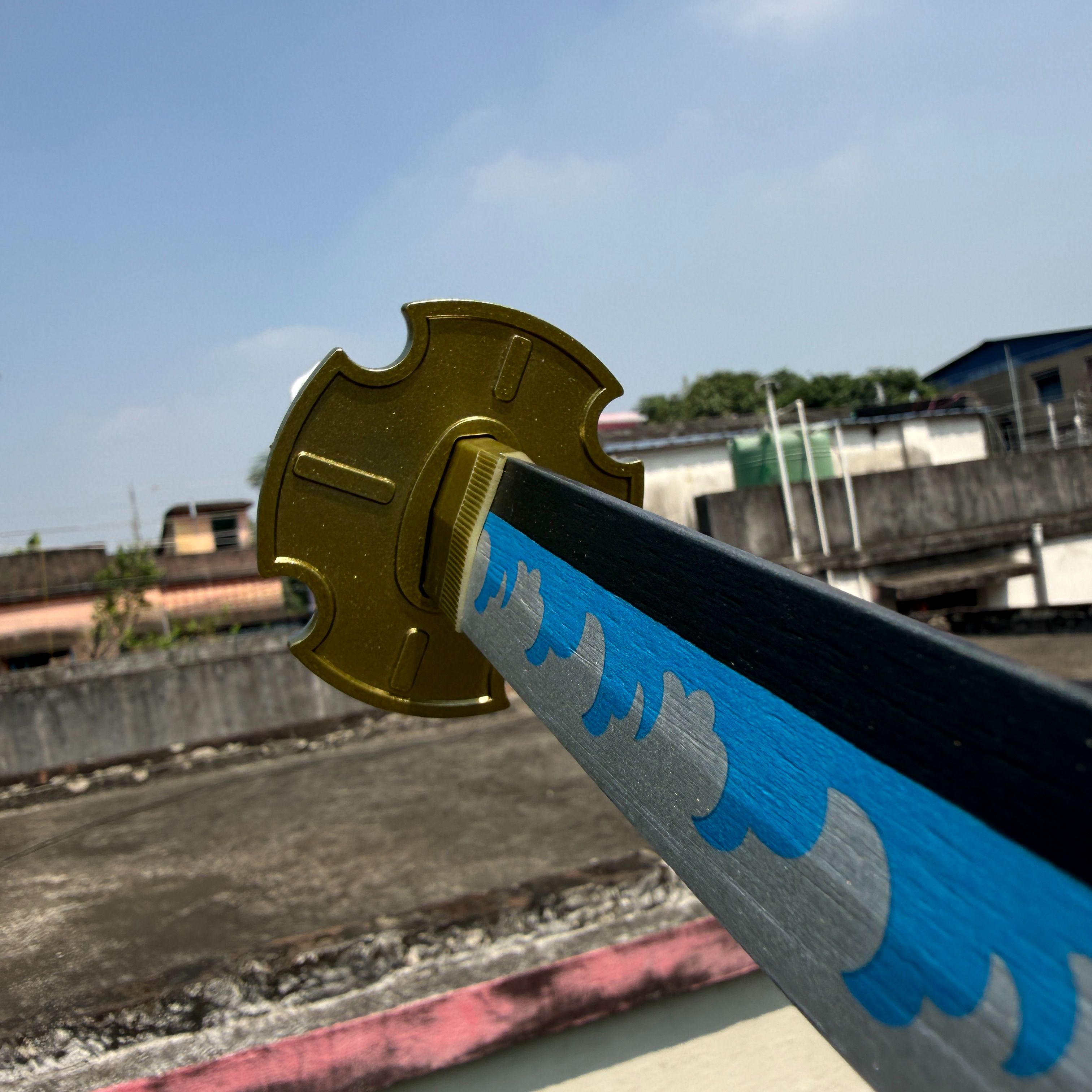 One Piece Monkey D Luffy Nidai Kitetsu Cosplay Replica Premium Life Size Wooden Katana [104 CM] || ONE PIECE