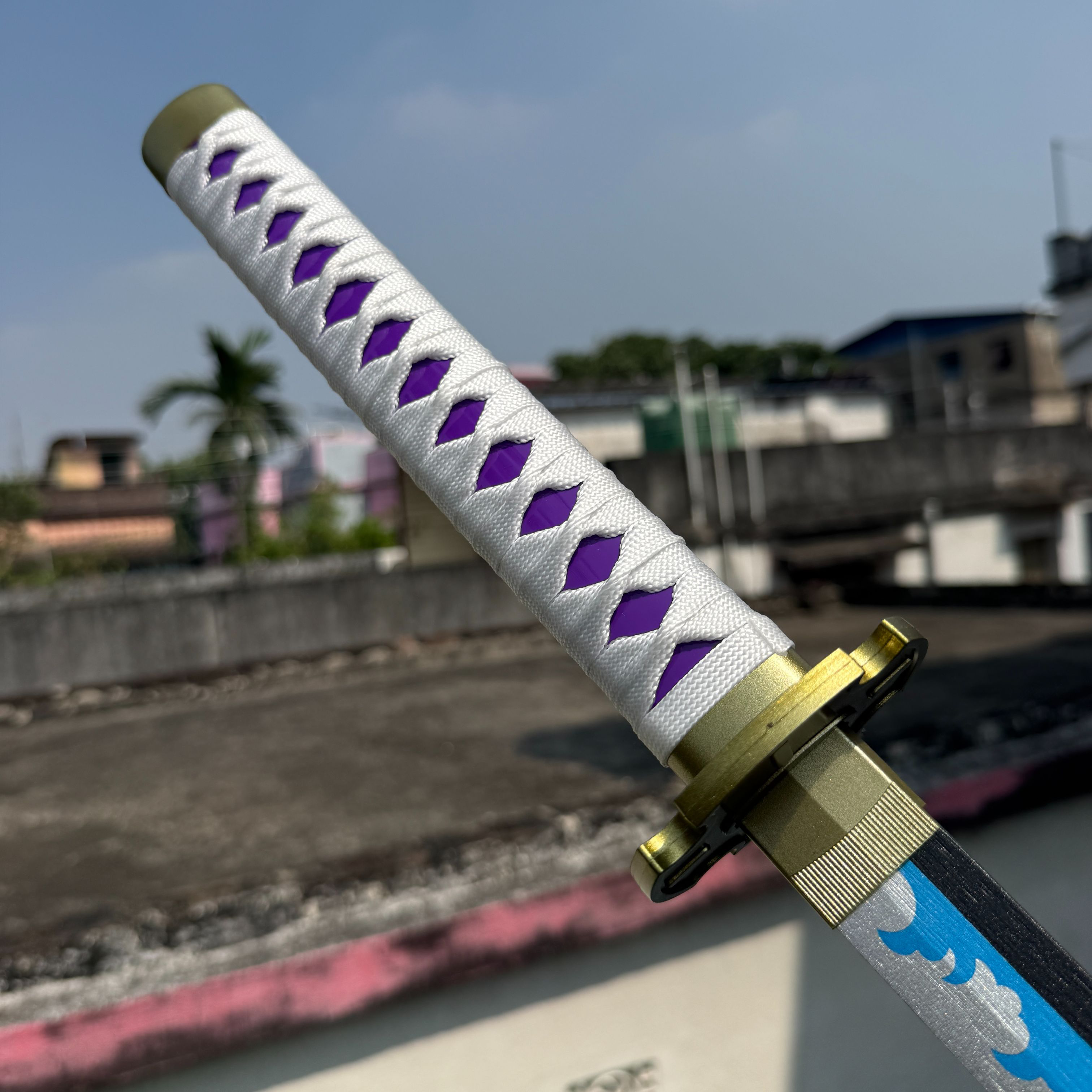 One Piece Monkey D Luffy Nidai Kitetsu Cosplay Replica Premium Life Size Wooden Katana [104 CM] || ONE PIECE