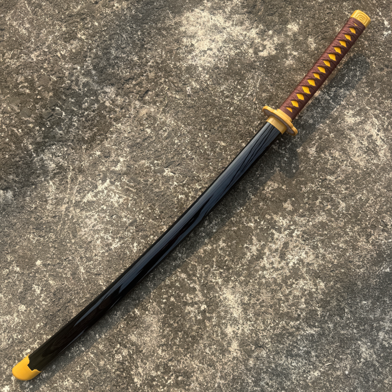 Demon Slayer Kaigaku’s Cosplay Replica Premium Life Size Wooden Katana [104 CM] || DEMON SLAYER