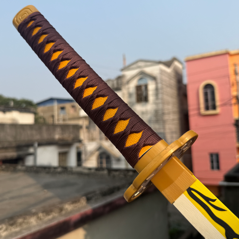 Demon Slayer Kaigaku’s Cosplay Replica Premium Life Size Wooden Katana [104 CM] || DEMON SLAYER