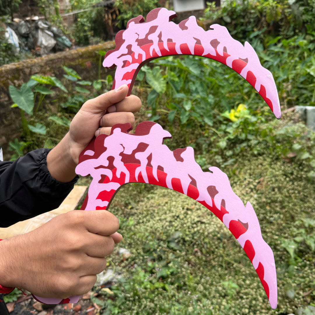 Demon Slayer Gyutaro Shabana Wooden Sickle Cosplay Replica Premium Life Size || DEMON SLAYER