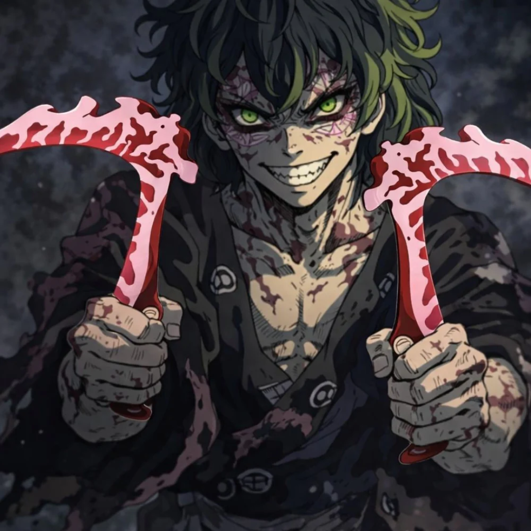 Demon Slayer Gyutaro Shabana Wooden Sickle Cosplay Replica Premium Life Size || DEMON SLAYER