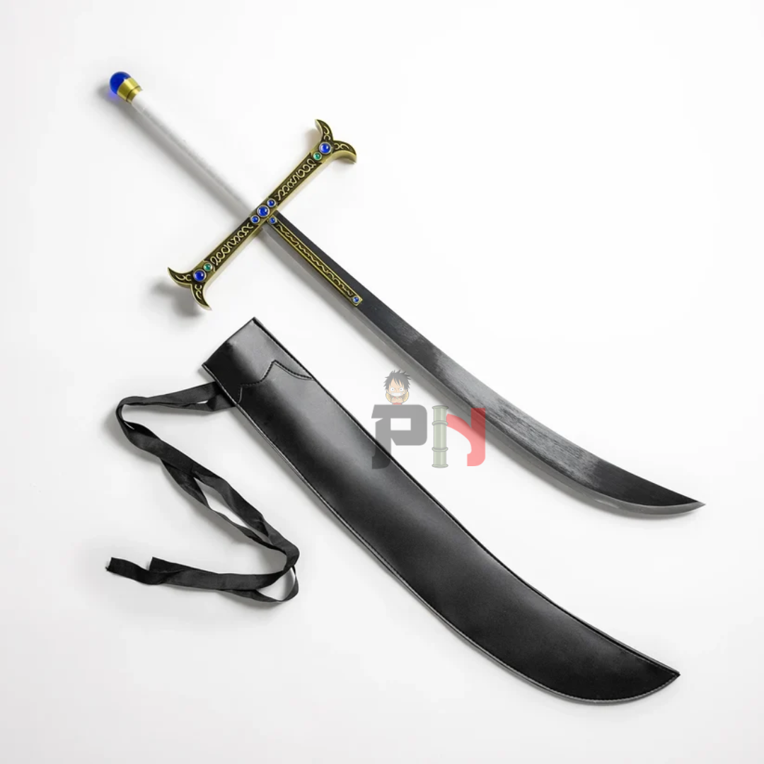 One Piece Mihawk Cosplay Sword Yoru – 120cm Wooden Replica Black Blade & Sheath