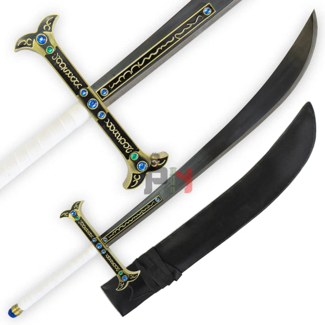 One Piece Mihawk Cosplay Sword Yoru – 120cm Wooden Replica Black Blade & Sheath