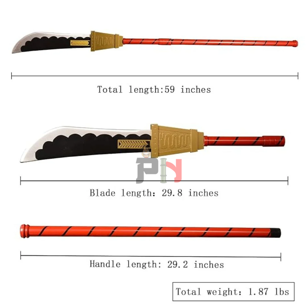 One Piece Whitebeard Naginata Murakumogiri – 150cm Cosplay Prop Weapon & Glaive Replica