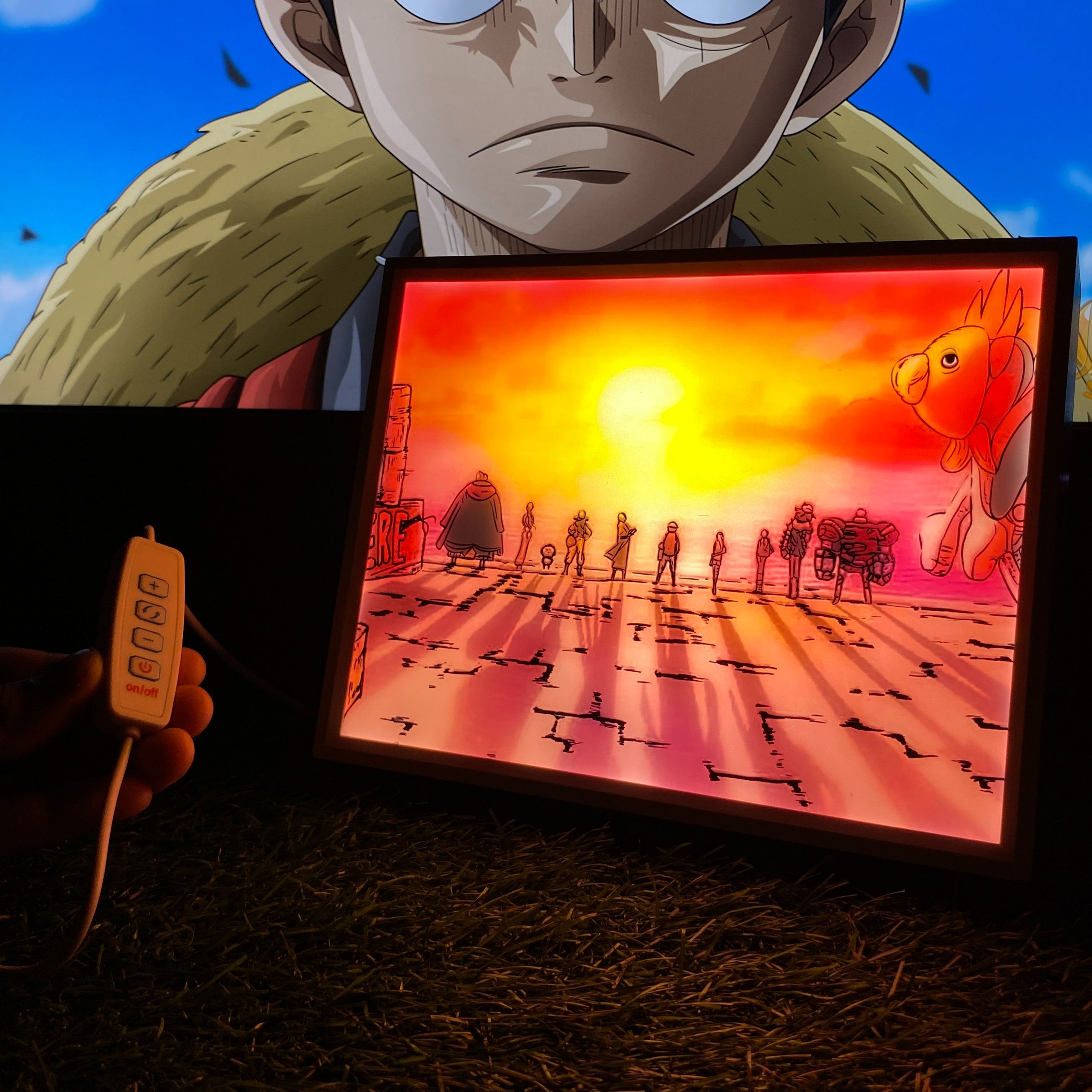 The One Piece Straw Hat Crew Wano Arc Anime Light Box Lamp || ONE PIECE