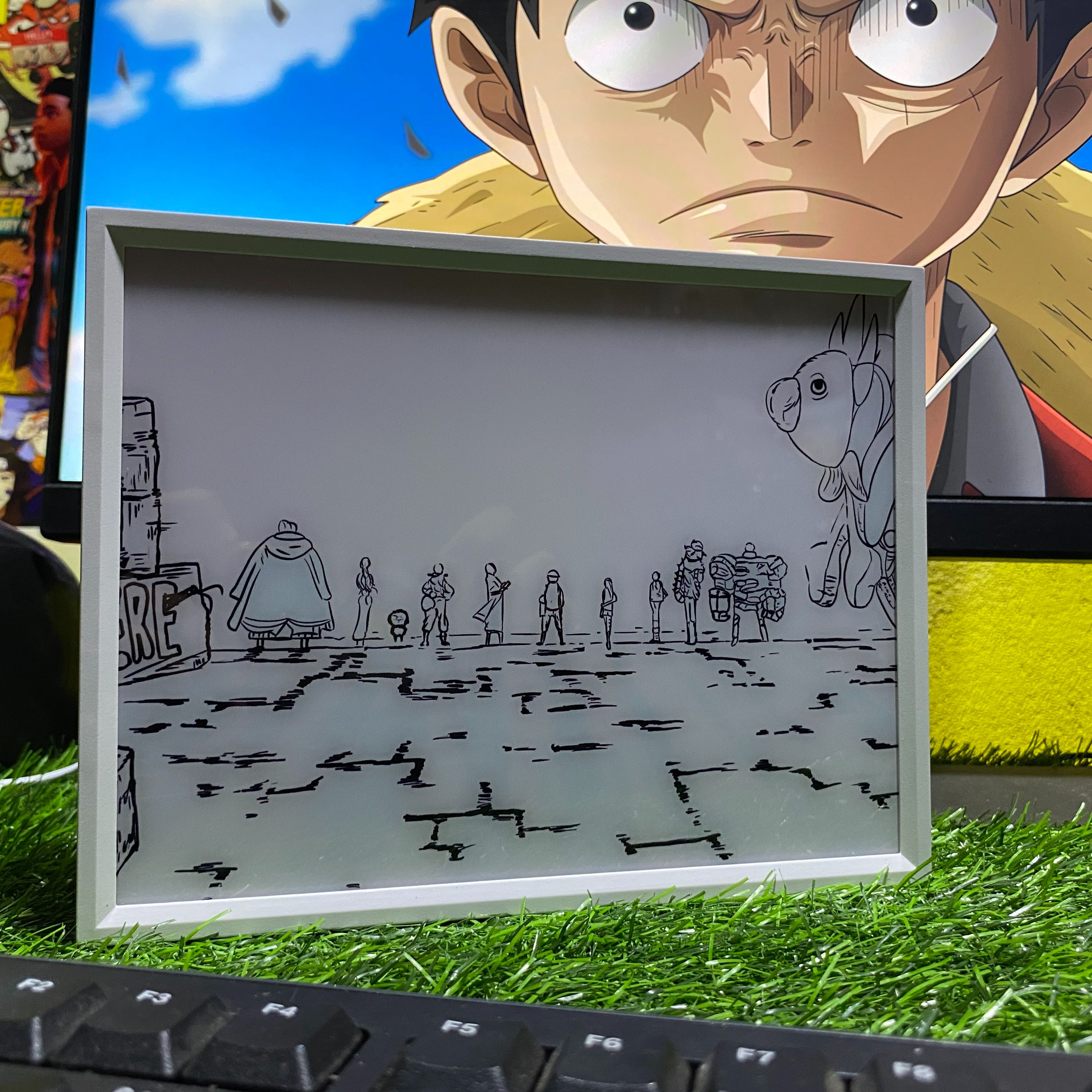 The One Piece Straw Hat Crew Wano Arc Anime Light Box Lamp || ONE PIECE