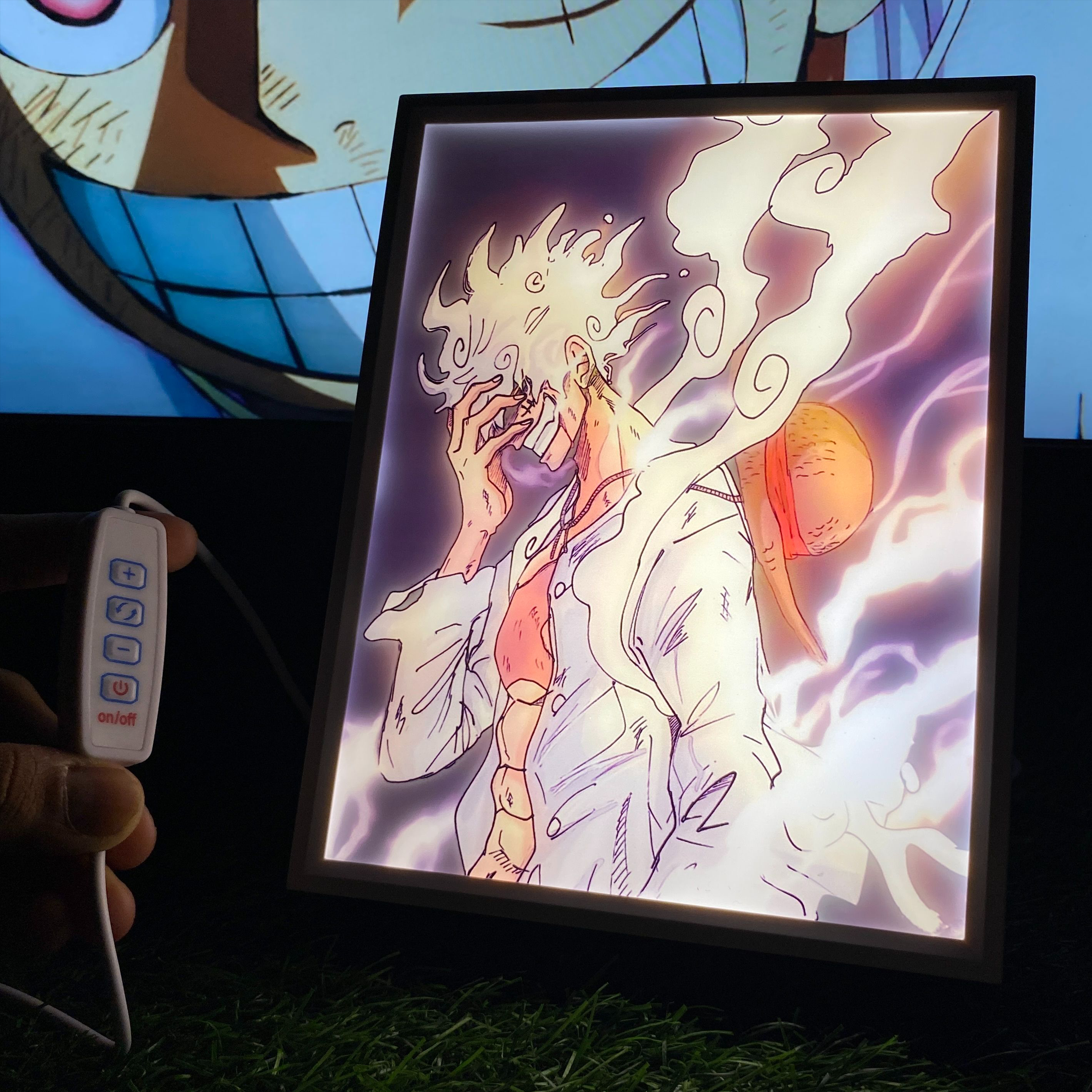 One Piece Luffy Gear 5 Anime Light Box Lamp || ONE PIECE