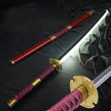 *LED* One Piece The Sandai Kitetsu Cosplay Replica Premium Life Size Led Wooden Katana [104 CM] || ONE PIECE