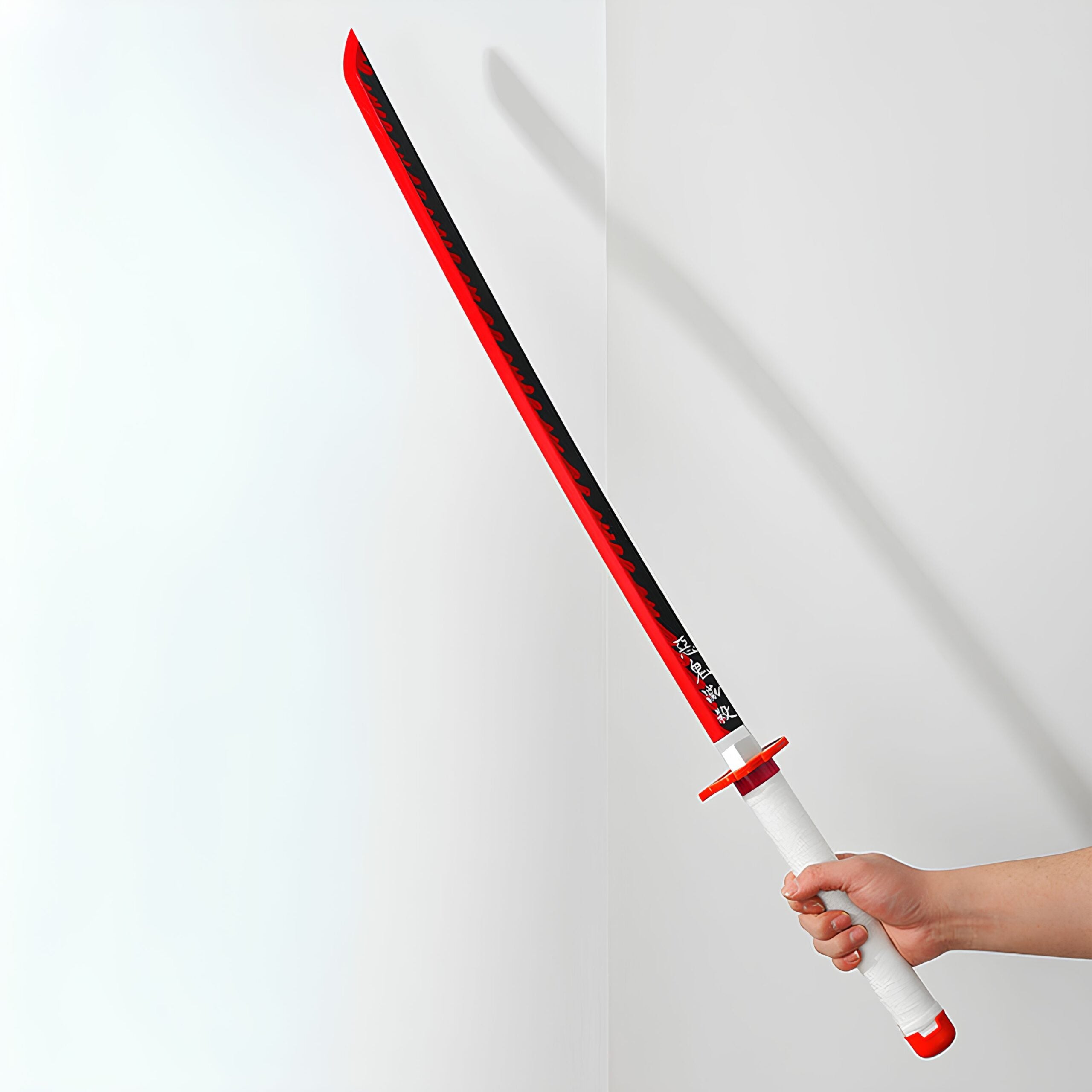 *LED* Demon Slayer Kyojuro Rengoku Cosplay Replica Premium Life Size Led Wooden Katana [104 CM] || DEMON SLAYER