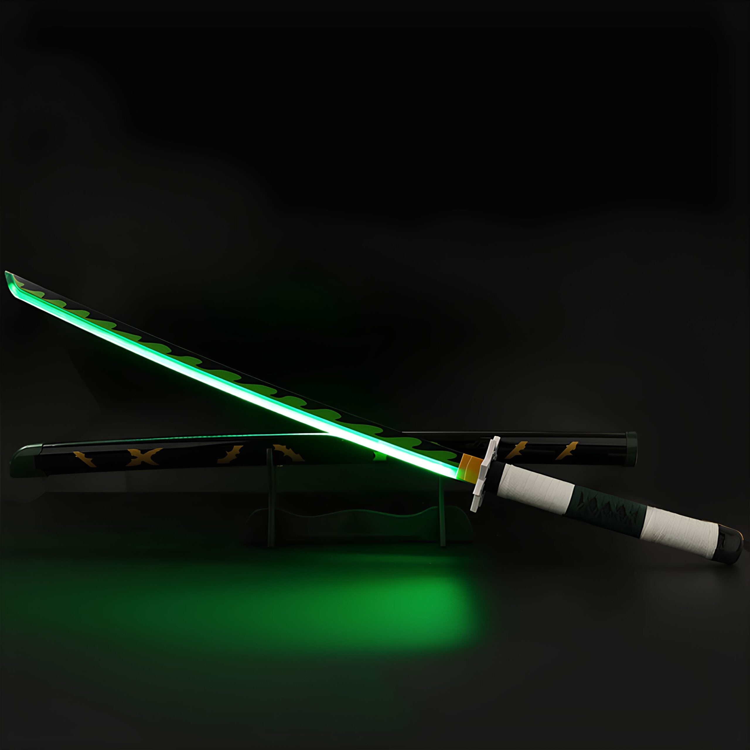 *LED* Demon Slayer Sanemi Shinazugawa Cosplay Replica Premium Life Size Led Wooden Katana [104 CM] || DEMON SLAYER