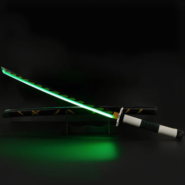 *LED* Demon Slayer Sanemi Shinazugawa Cosplay Replica Premium Life Size Led Wooden Katana [104 CM] || DEMON SLAYER