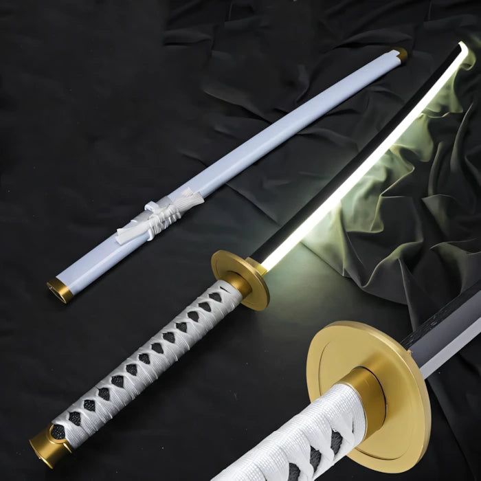 *LED* One Piece Ready Zoro Wado Ichimonji Cosplay Replica Premium Life Size Led Wooden Katana [104 CM] || ONE PIECE