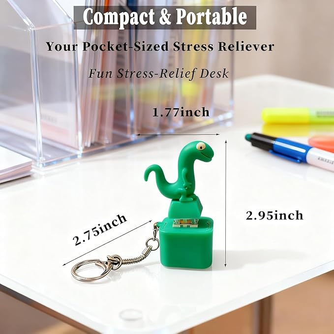 Funny Lizard Mechanical Keycap Fidget Toy || USB Rechargeable Clicky Sound Button Pocket Keychain for Stress Relief || TRENDING KEYCHAIN