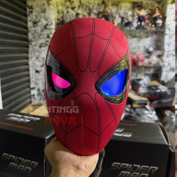 Spider-Man Cosplay Mask - Remote-Controlled Blinking LED Eyes || Breathable Material, Unisex || MARVEL