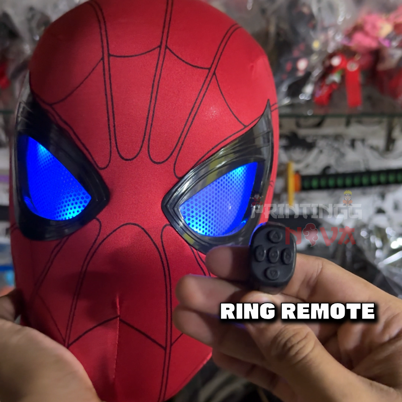 Spider-Man Cosplay Mask - Remote-Controlled Blinking LED Eyes || Breathable Material, Unisex || MARVEL