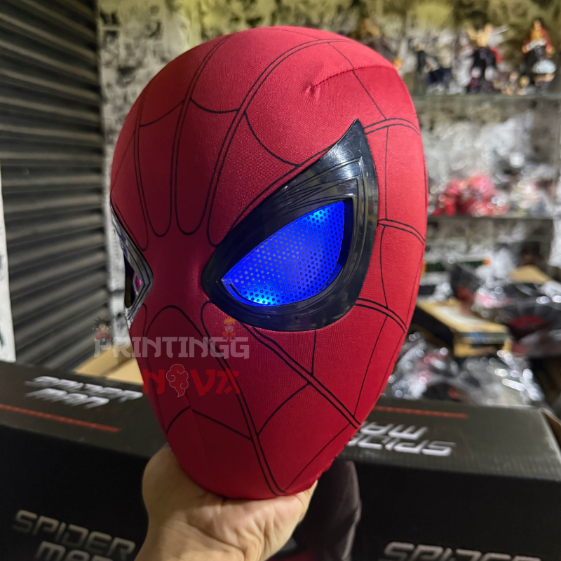 Spider-Man Cosplay Mask - Remote-Controlled Blinking LED Eyes || Breathable Material, Unisex || MARVEL