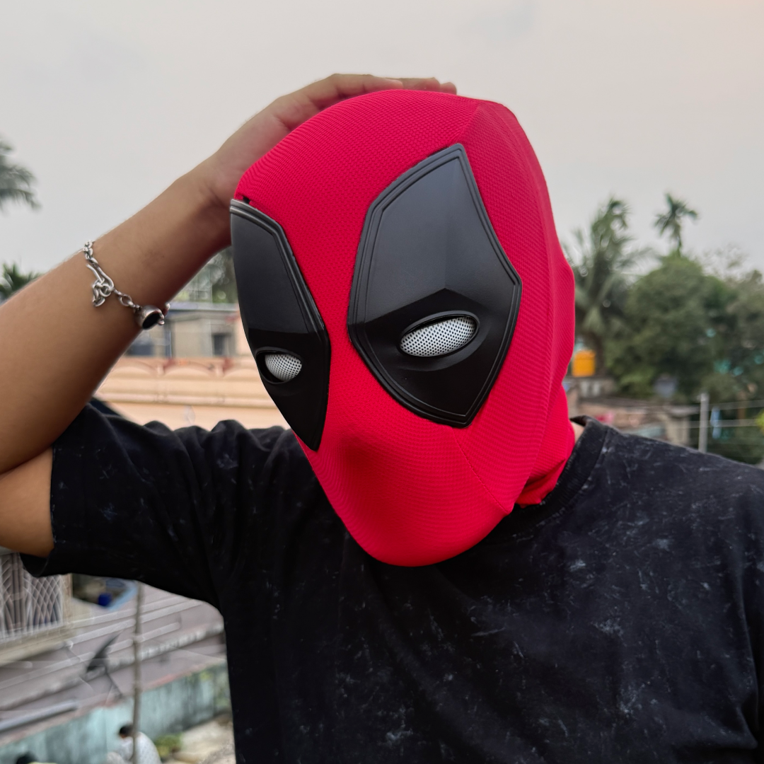 Deadpool Led Mask Deadpool Realistic Mask With Led Eyes Cosplay || Breathable Material ...