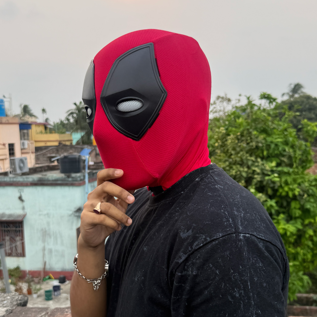 Deadpool Led Mask Deadpool Realistic Mask With Led Eyes Cosplay || Breathable Material ...