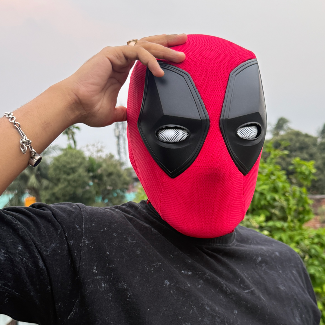 Deadpool Led Mask Deadpool Realistic Mask With Led Eyes Cosplay || Breathable Material ...