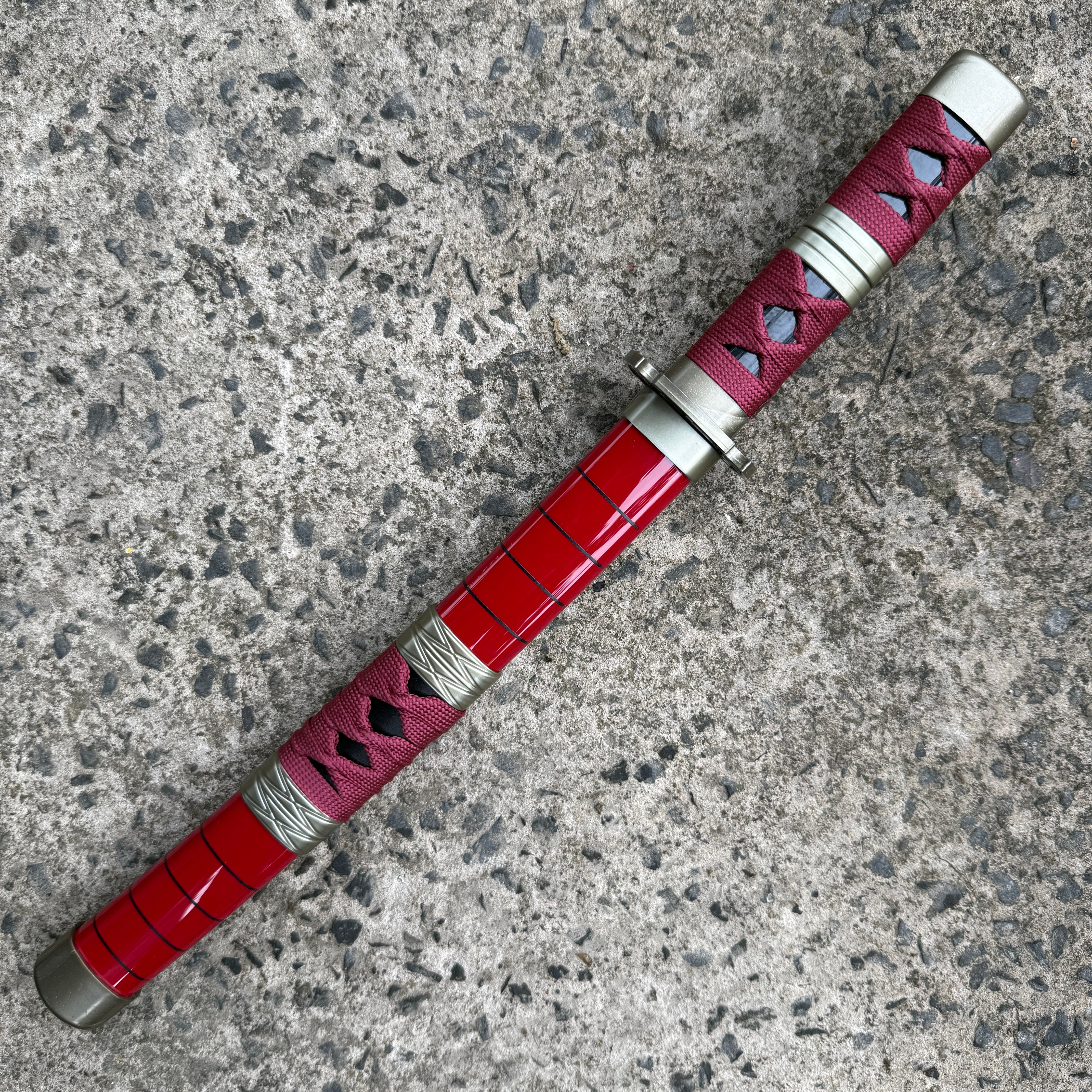 Roronoa Zoro Sandai Kitetsu Cosplay Replica Medium Size Wooden Katana With FREE Stand [42 CM] || ONE PIECE