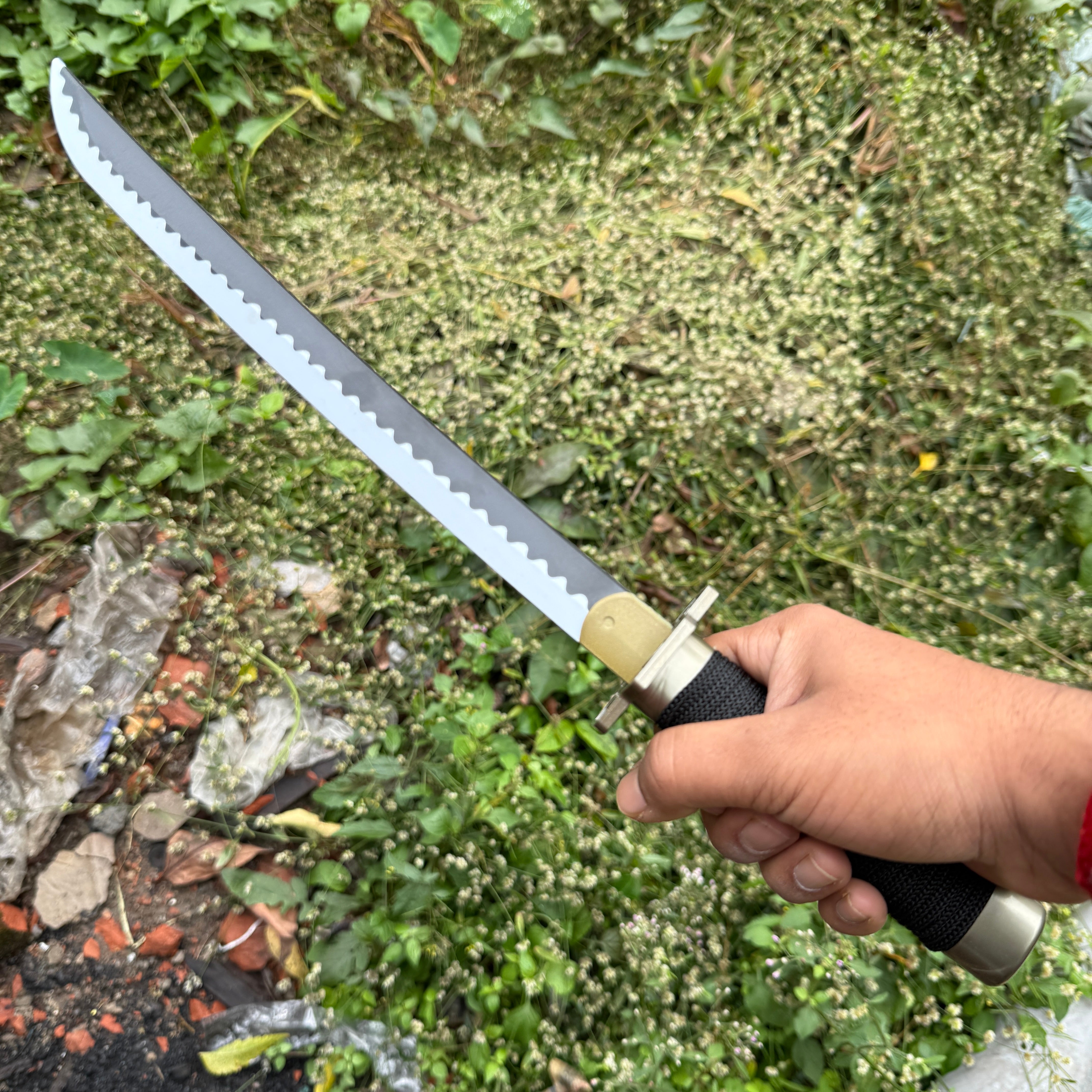 Roronoa Zoro Yubashiri Cosplay Replica Medium Size Wooden Katana With FREE Stand [42 CM] || ONE PIECE